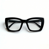 SP006 Cat Eye Reading Glasses for Women, Blue Light Blocking Thick Square Frame Readers, Non-Prescription Fashion Eyeglasses